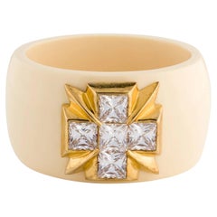 Kenneth Jay Lane Manschettenarmband aus Kristall und Harz