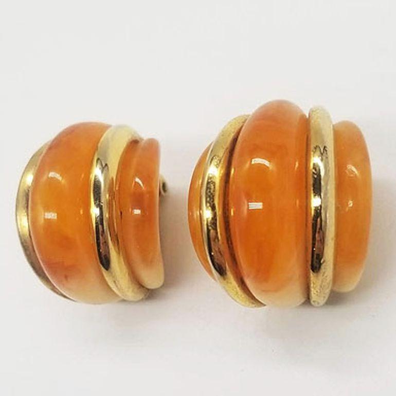 Moderne KENNETH JAY LANE - Boucles d'oreilles clip à double nervure et à dôme en vente