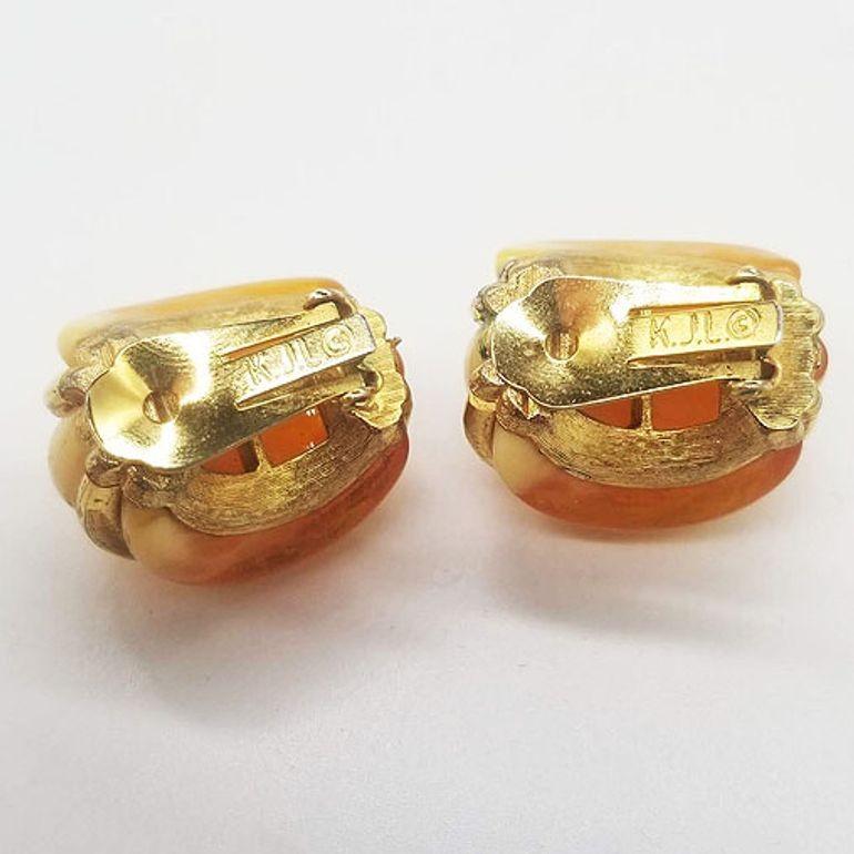 KENNETH JAY LANE - Boucles d'oreilles clip à double nervure et à dôme Excellent état - En vente à Van Nuys, CA
