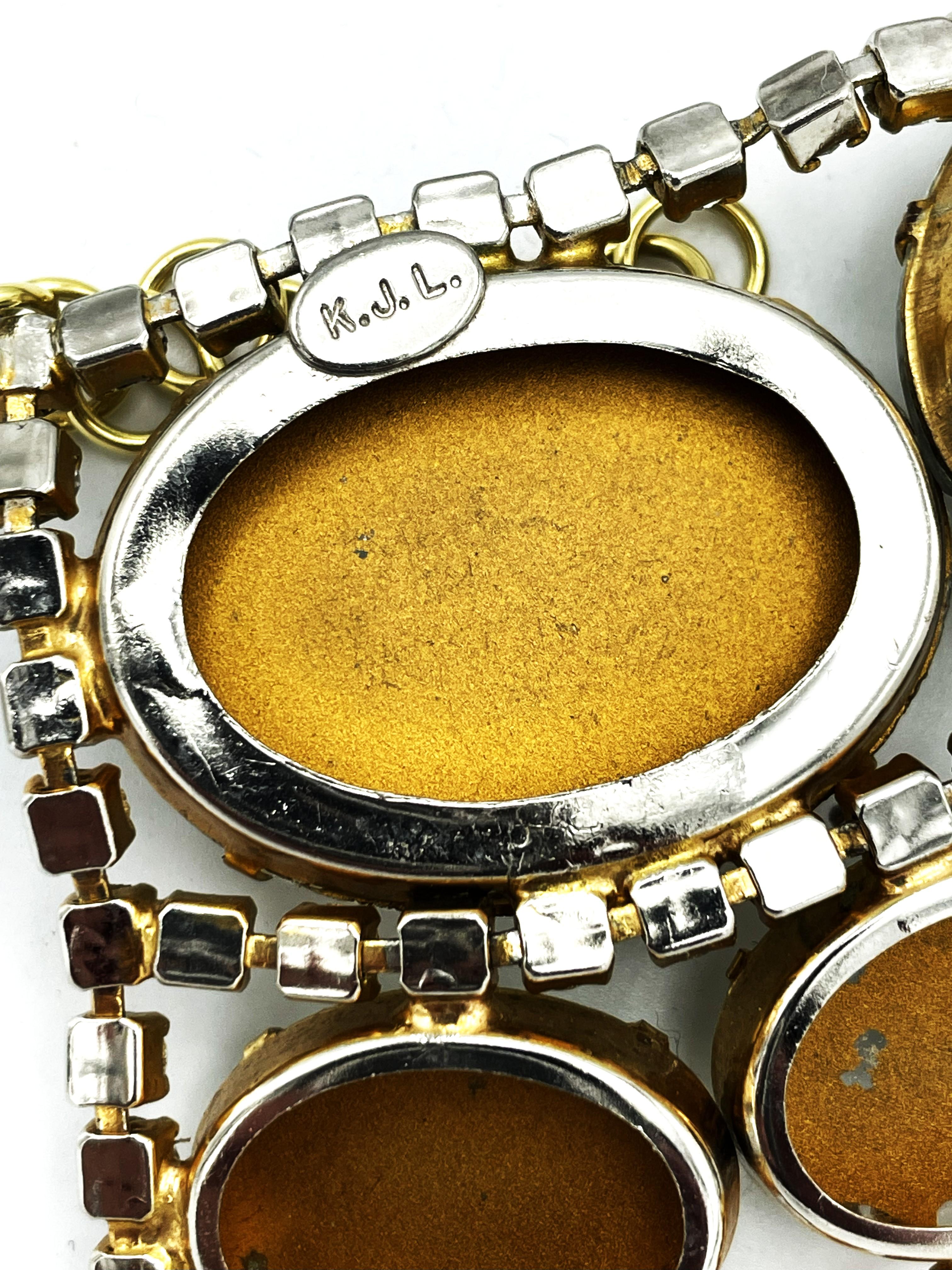 Kenneth Jay Lane, colliere a due file, inizio anni '60, USA, strass, resina. in vendita 6