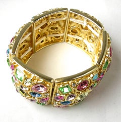 Kenneth Jay Lane Pastel Multi-Color Stretch Bracelet