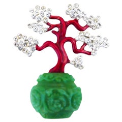 Kenneth Jay Lane Forbidden City Bonsai Tree Brooch