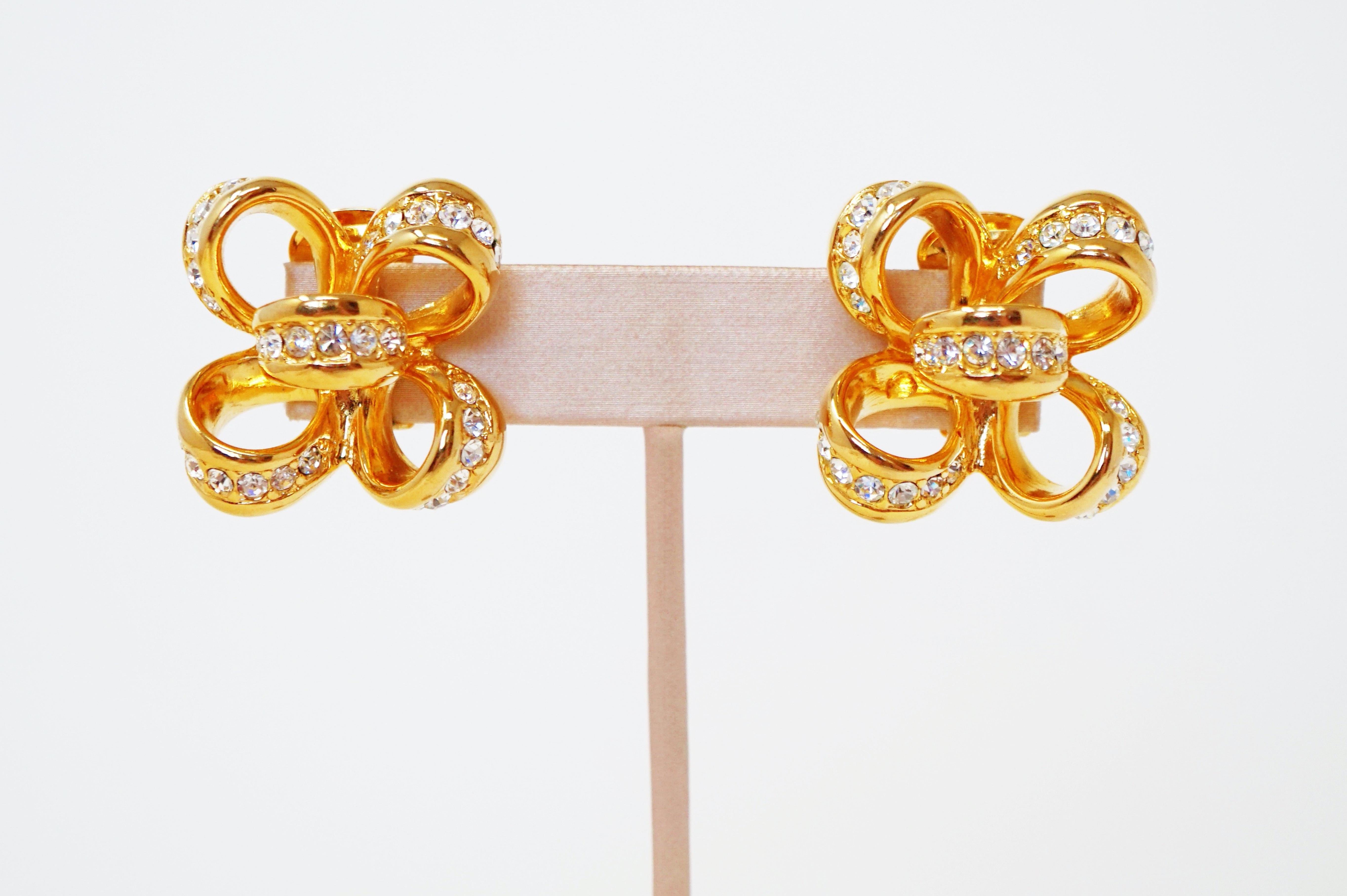 swarovski earrings bow