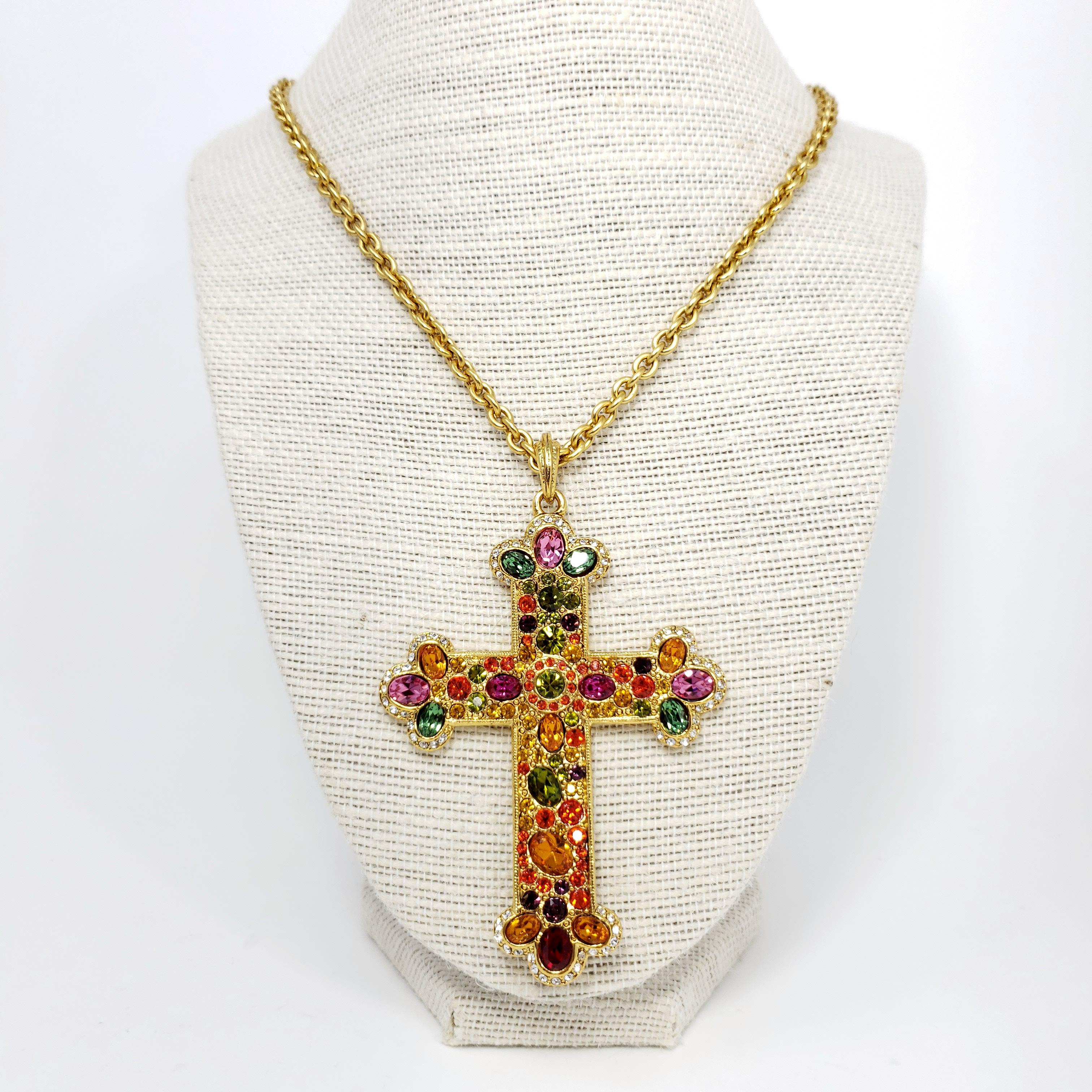 jewelled cross necklace
