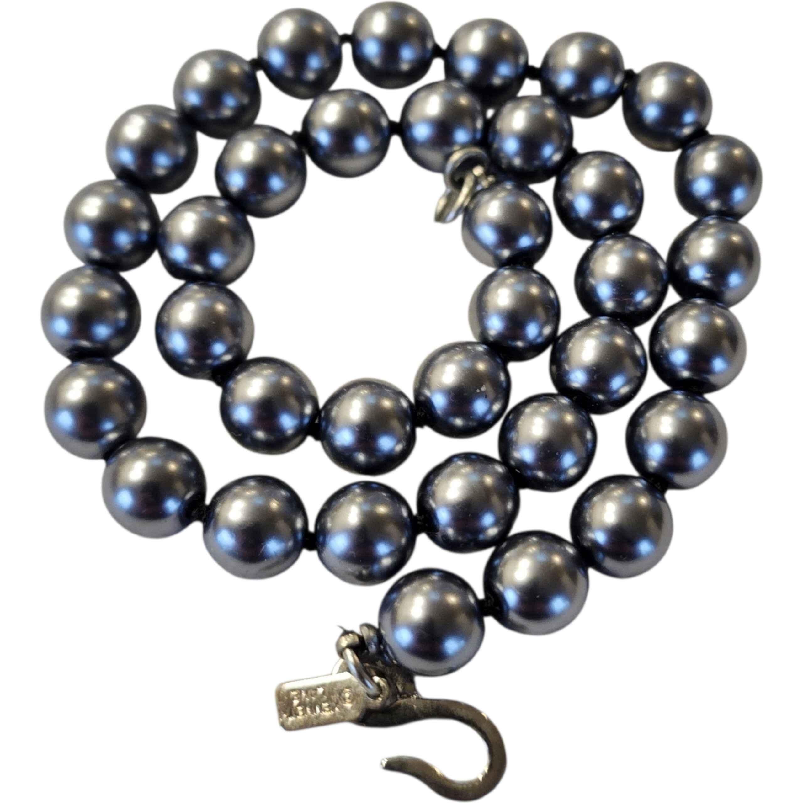 da uomo o donna Collana di perle grigie Kenneth Jay Lane in vendita