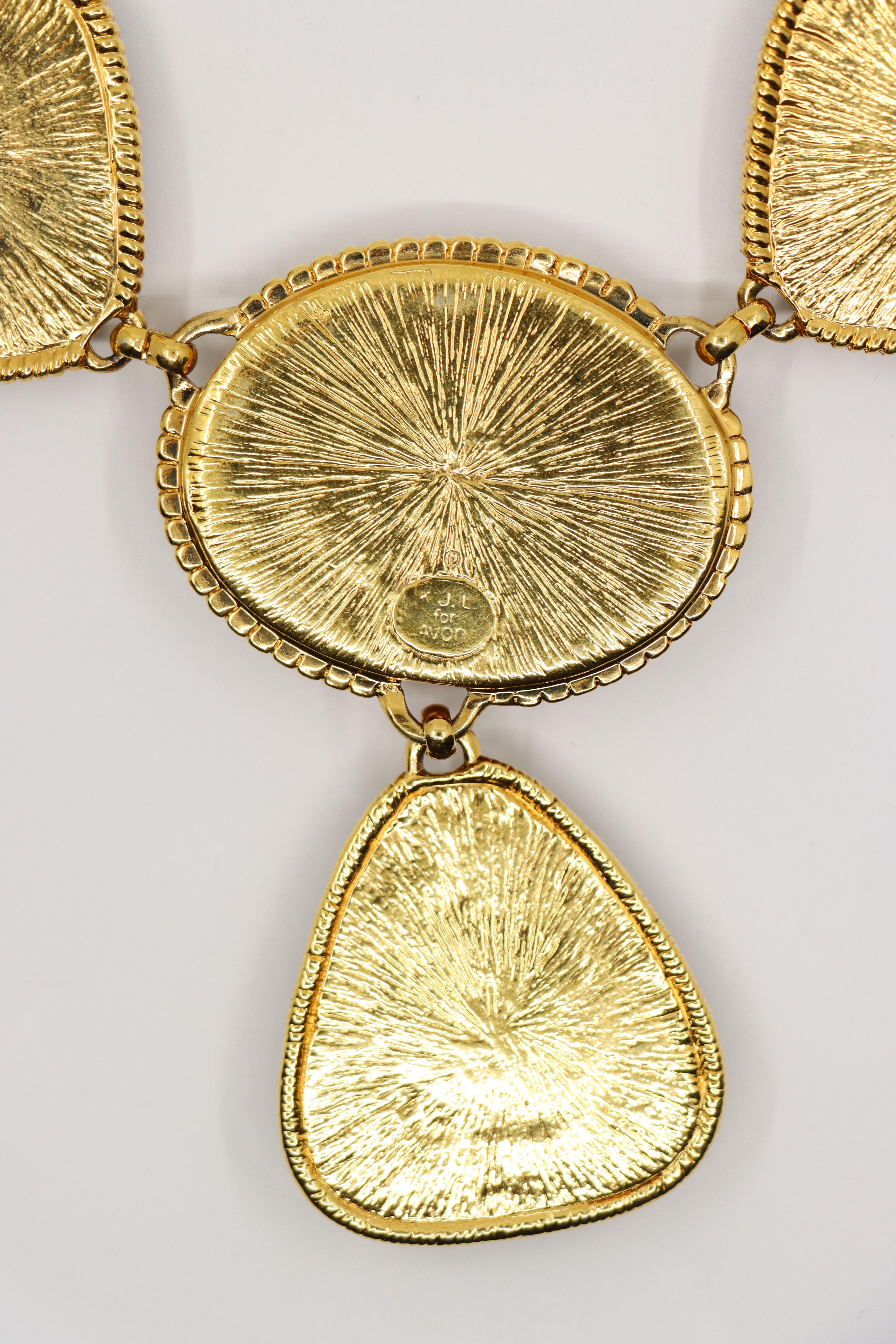 Kenneth Jay Lane KJL Collana con Cabochons Gripoix Avon in vendita 6