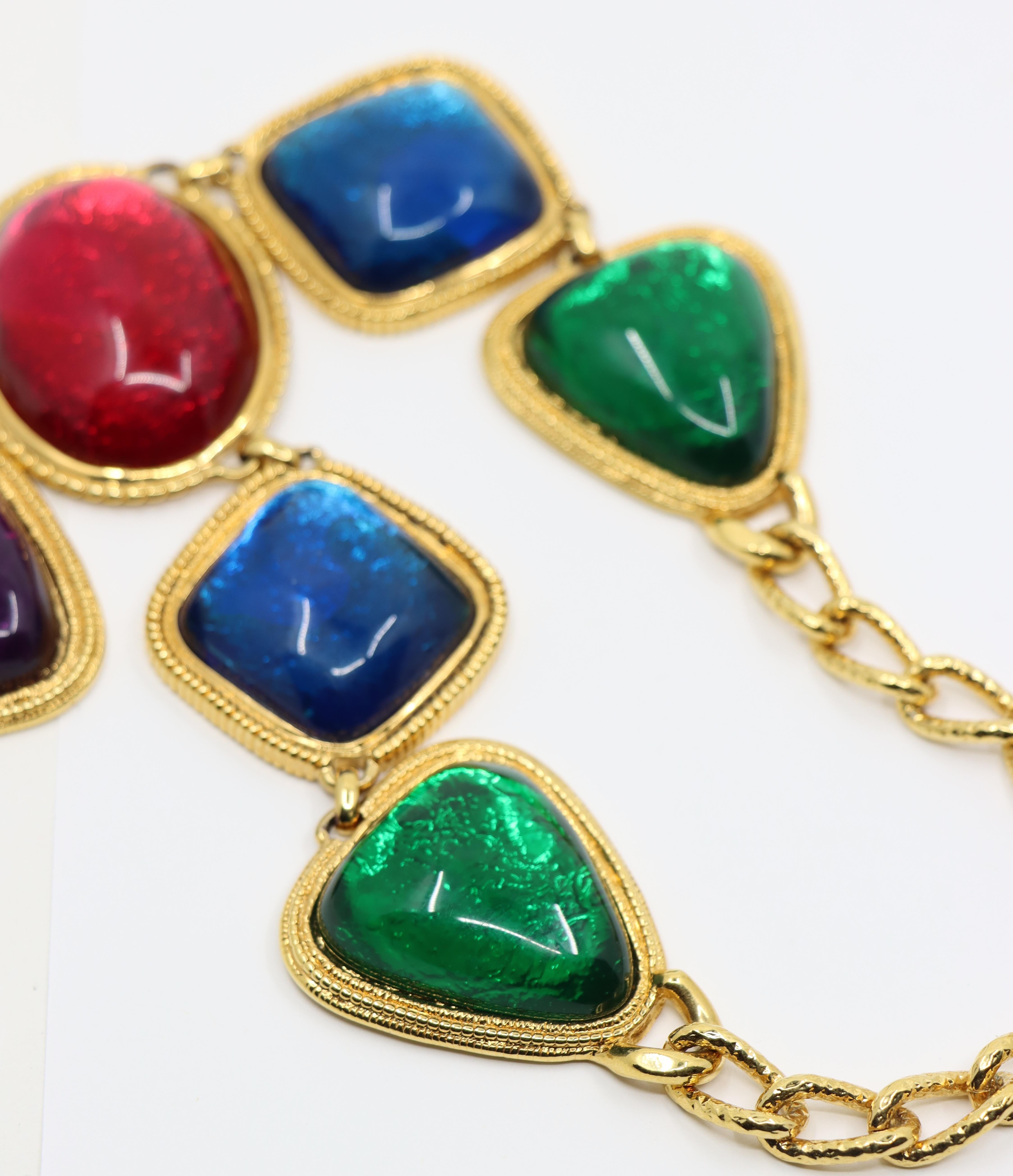 Kenneth Jay Lane KJL Collana con Cabochons Gripoix Avon in vendita 9