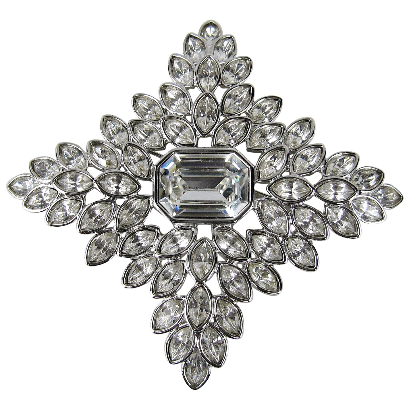 Kenneth Jay Lane KJL Brooch  Cruciform Star Pin  For Sale