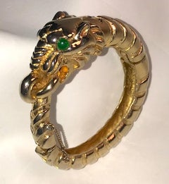 Kenneth Jay Lane, K.J.L. Early Tiger Bangle Bracelet