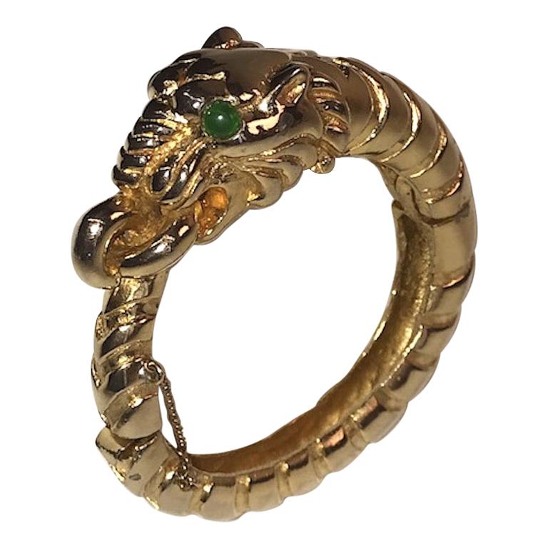 Kenneth Jay Lane, K.J.L. Early Tiger Bangle Bracelet