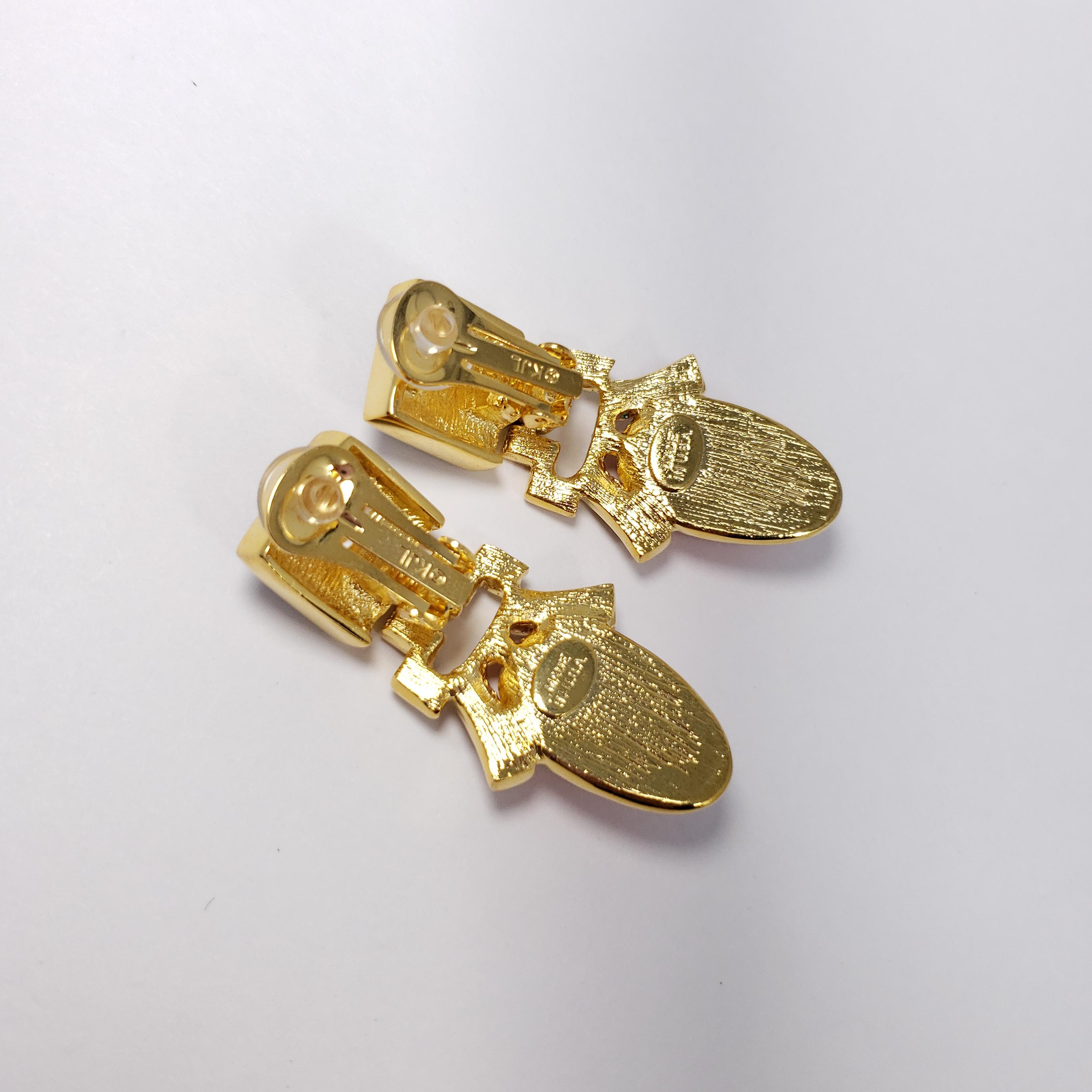 kenneth jay lane coral earrings