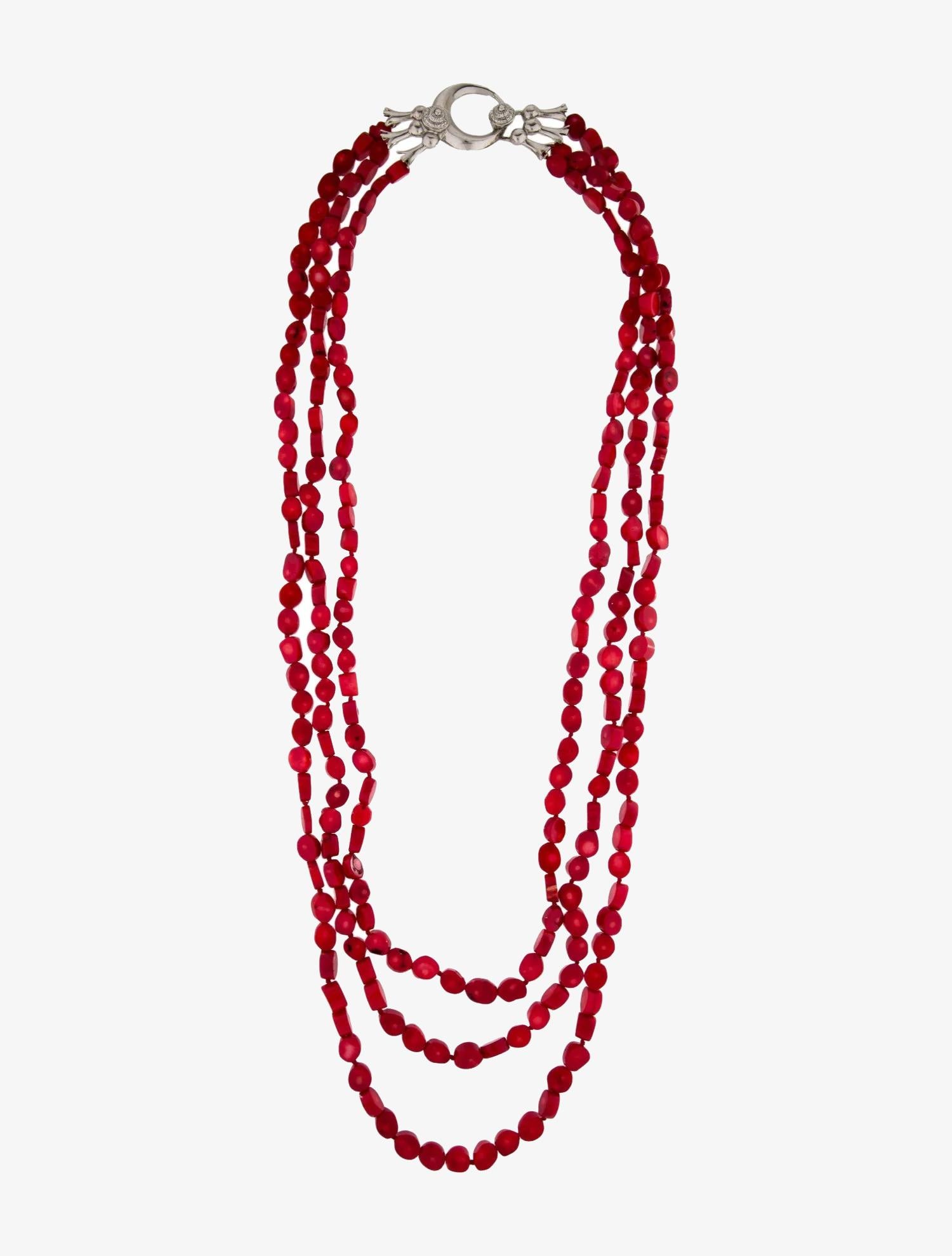 Women's Kenneth Jay Lane multistrand coral necklace For Sale
