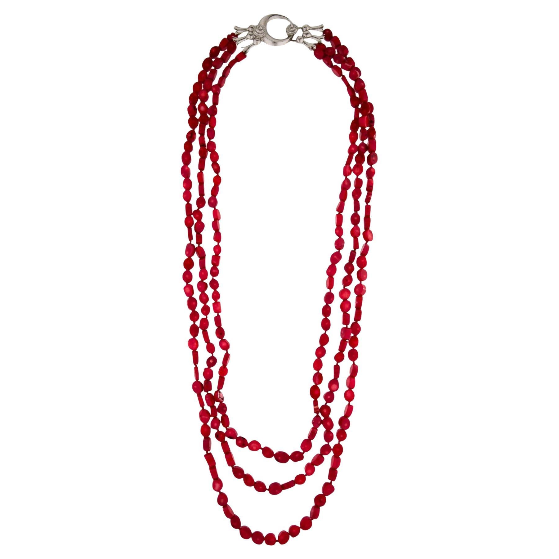 Kenneth Jay Lane multistrand coral necklace