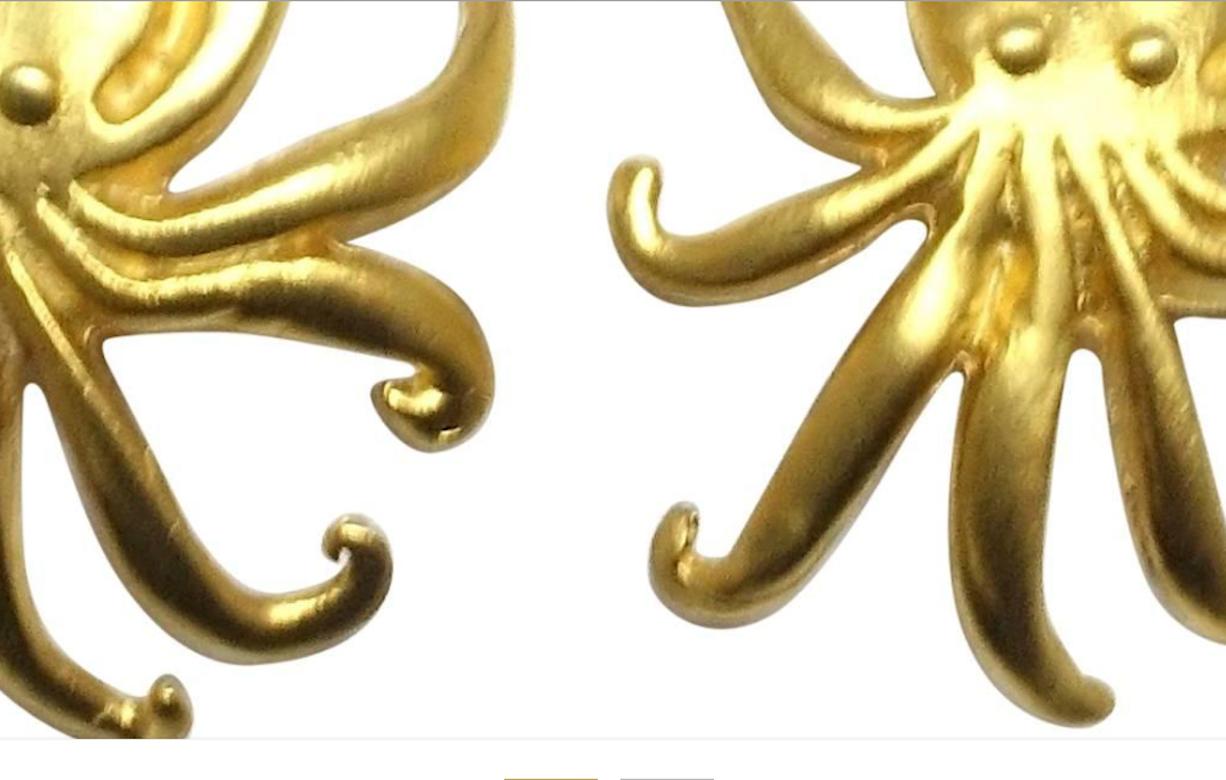 Kenneth Jay Lane Octopus Earrings In Excellent Condition In New York, NY