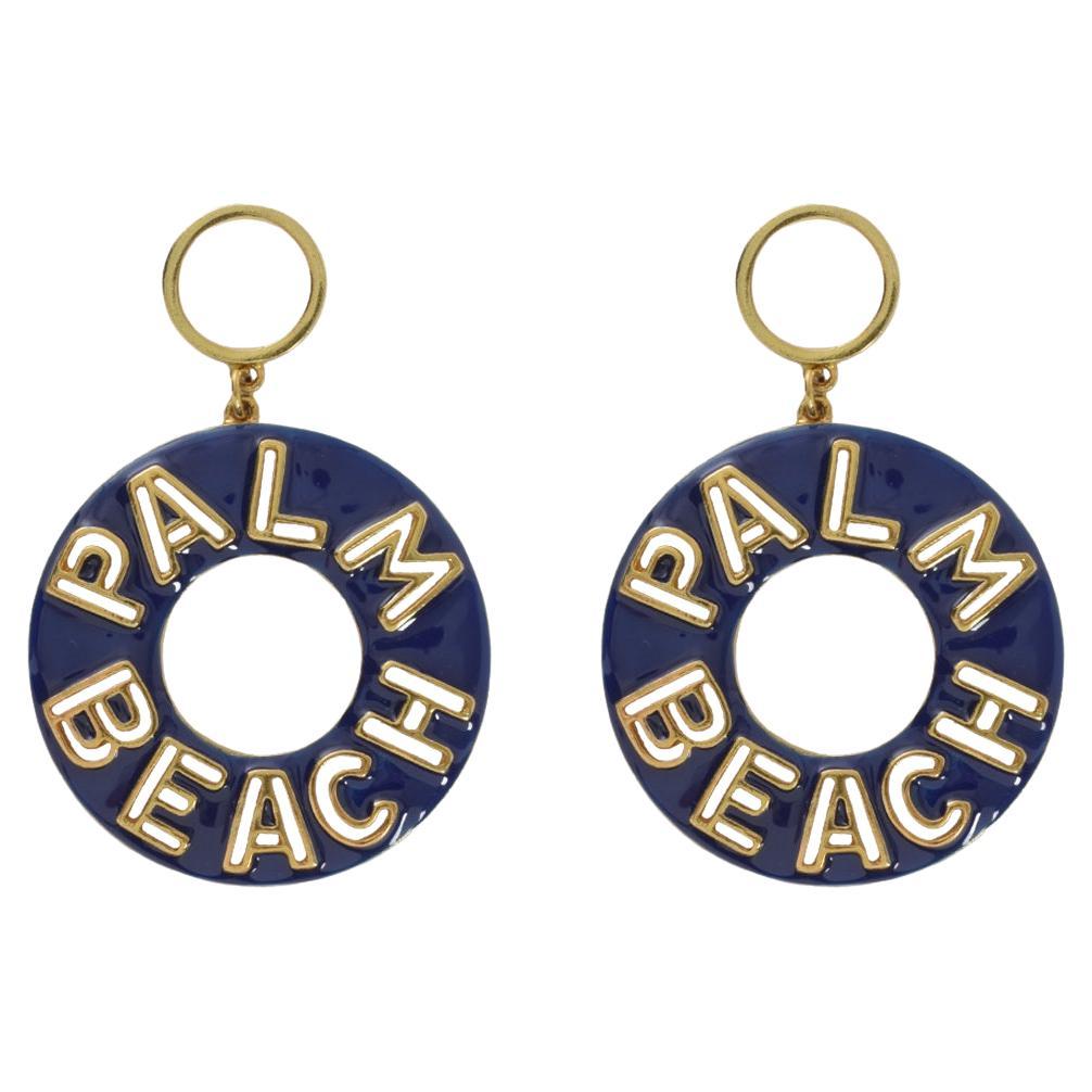 Kenneth Jay Lane Palm Beach Earrings For Sale