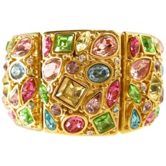 Kenneth Jay Lane Pastel Multi-Color Stretch Bracelet