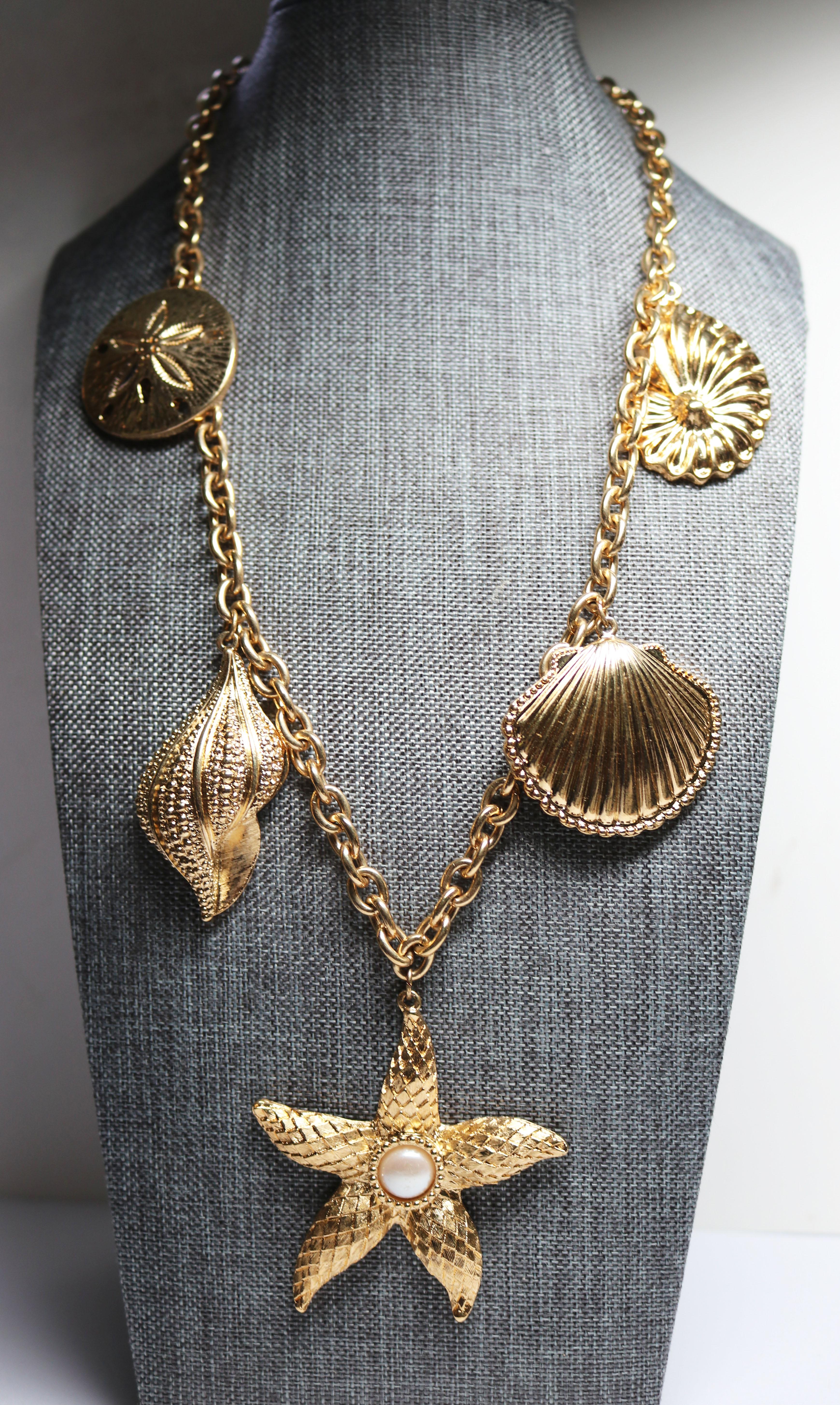 Kenneth Jay Lane Sea Treasures Necklace For Sale 4