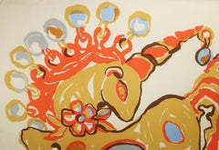 Kenneth Jay Lane - Écharpe en soie à motif de licorne