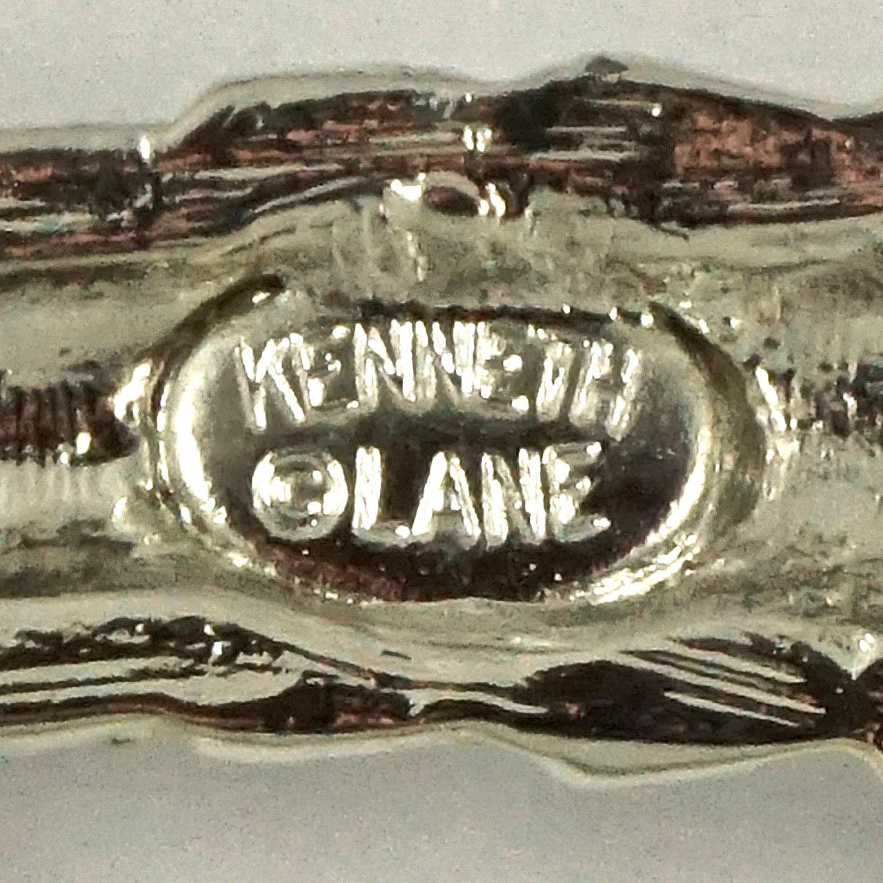 Kenneth Jay Lane Silver Plated Rhinestone Palm Tree Brooch circa 1980s In Good Condition For Sale In London, GB