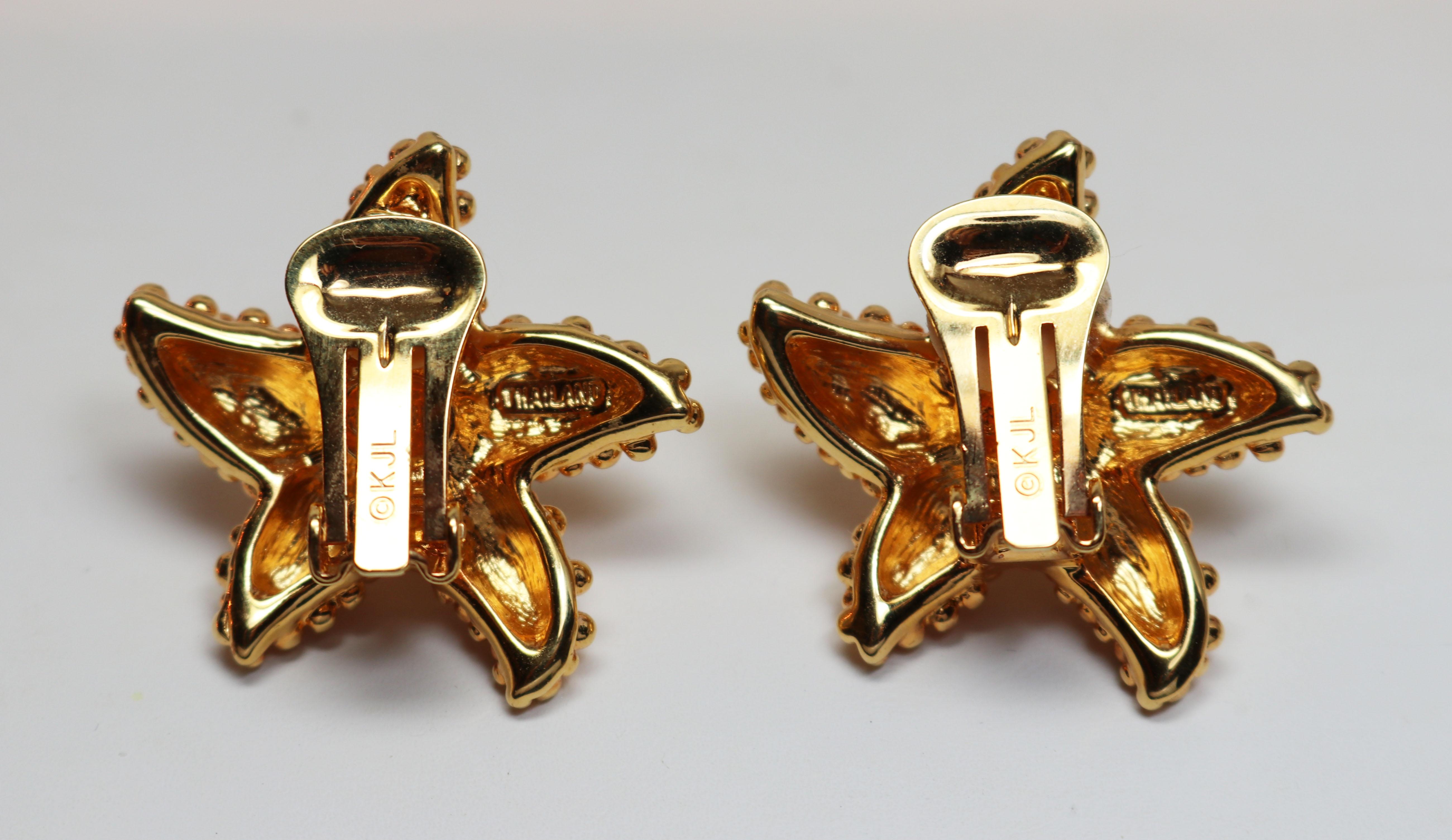 Kenneth Jay Lane Starfish Earrings For Sale 2