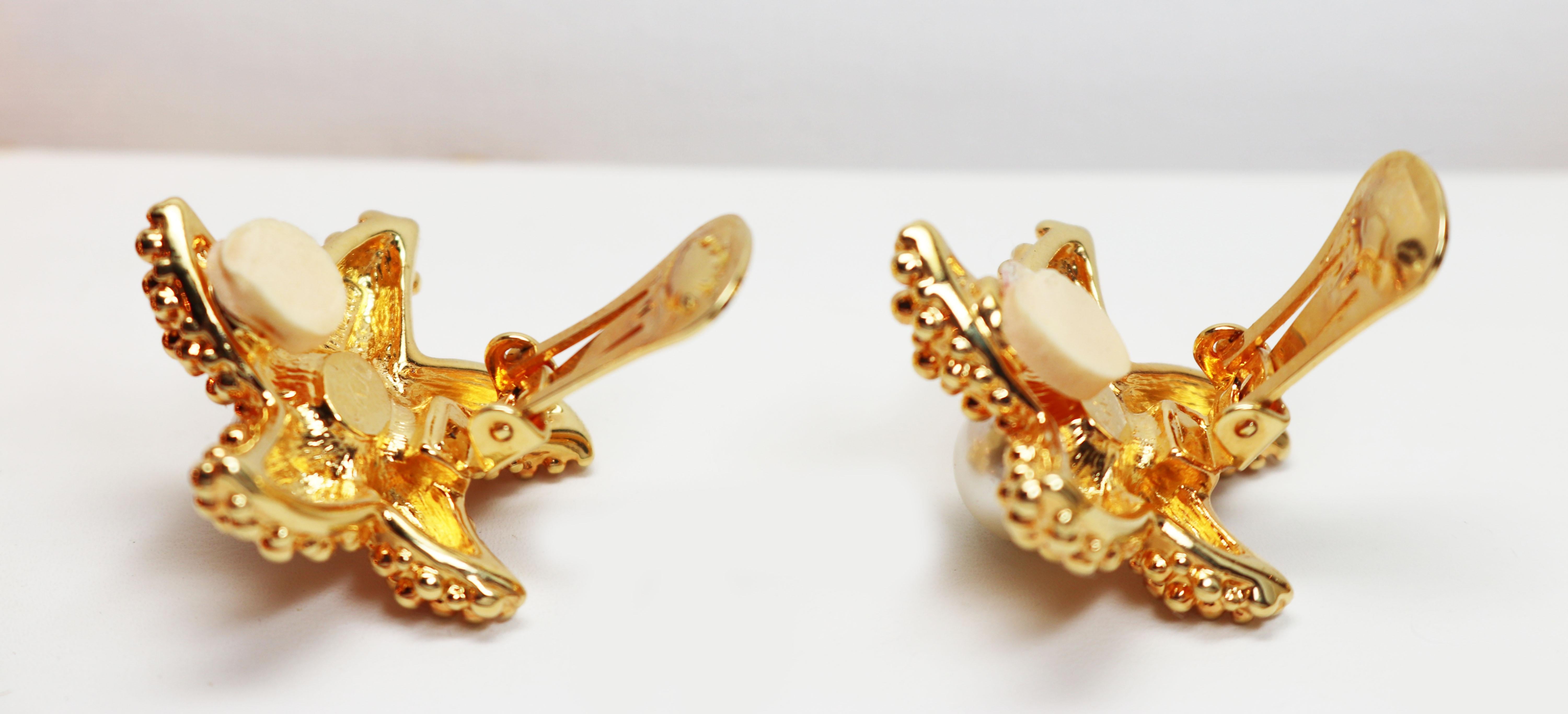 Kenneth Jay Lane Starfish Earrings For Sale 3
