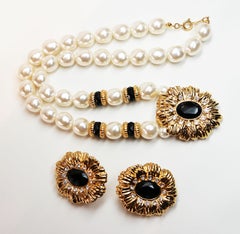 Kenneth Jay Lane Sunflower Necklace and Earrings