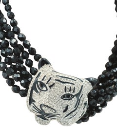 Kenneth Jay Lane Tiger Choker Necklace