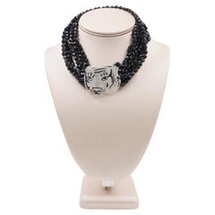 Kenneth Jay Lane Tiger Choker Necklace