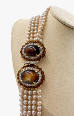 Kenneth Jay Lane vintage multi strand necklace, 1960’s