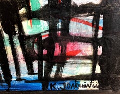 Kenneth Joaquin California Abstract Modernist Surrealist Eye Painting