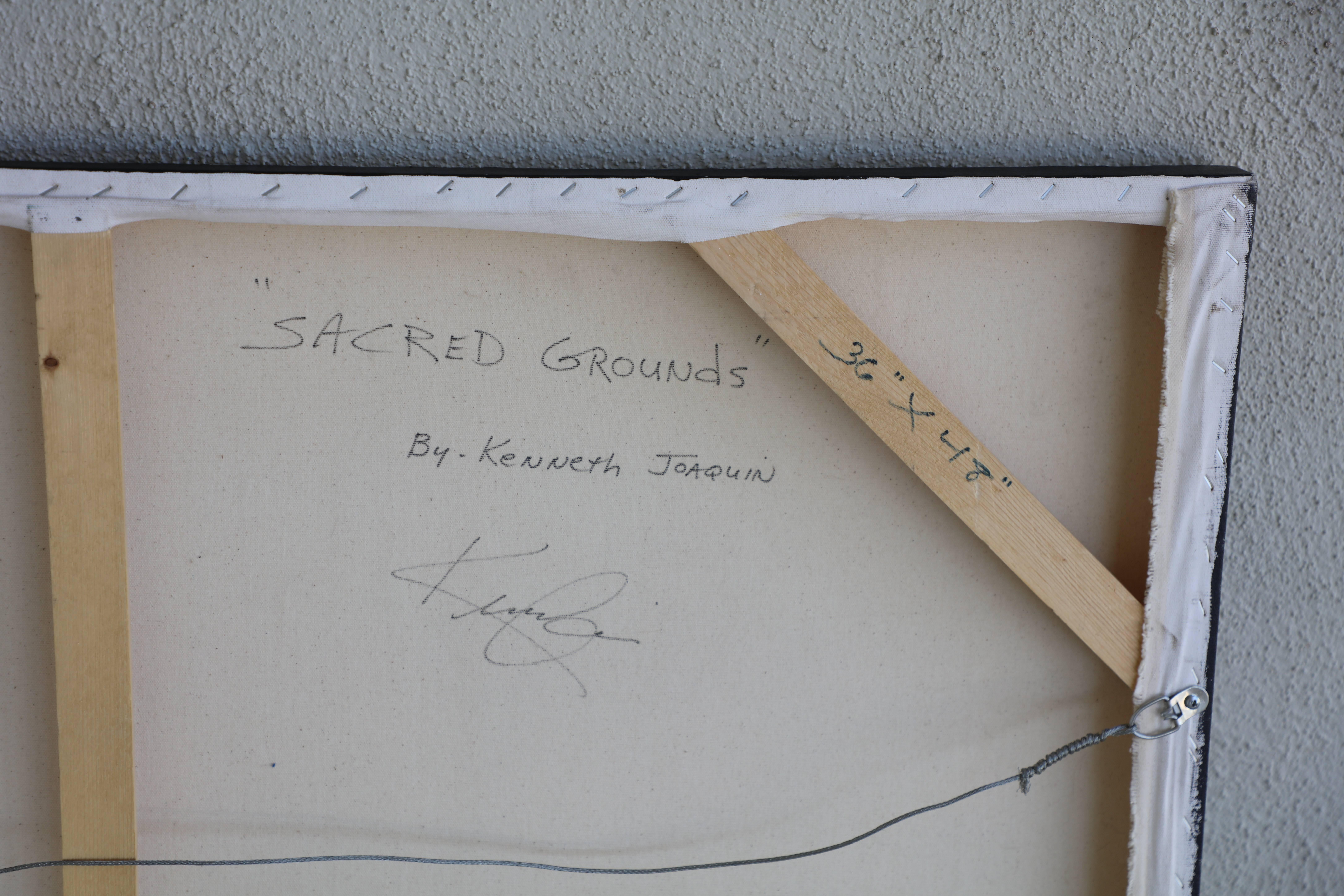 Kenneth Joaquin Acryl auf Leinwand mit dem Titel „Sacred Grounds“ im Angebot 7