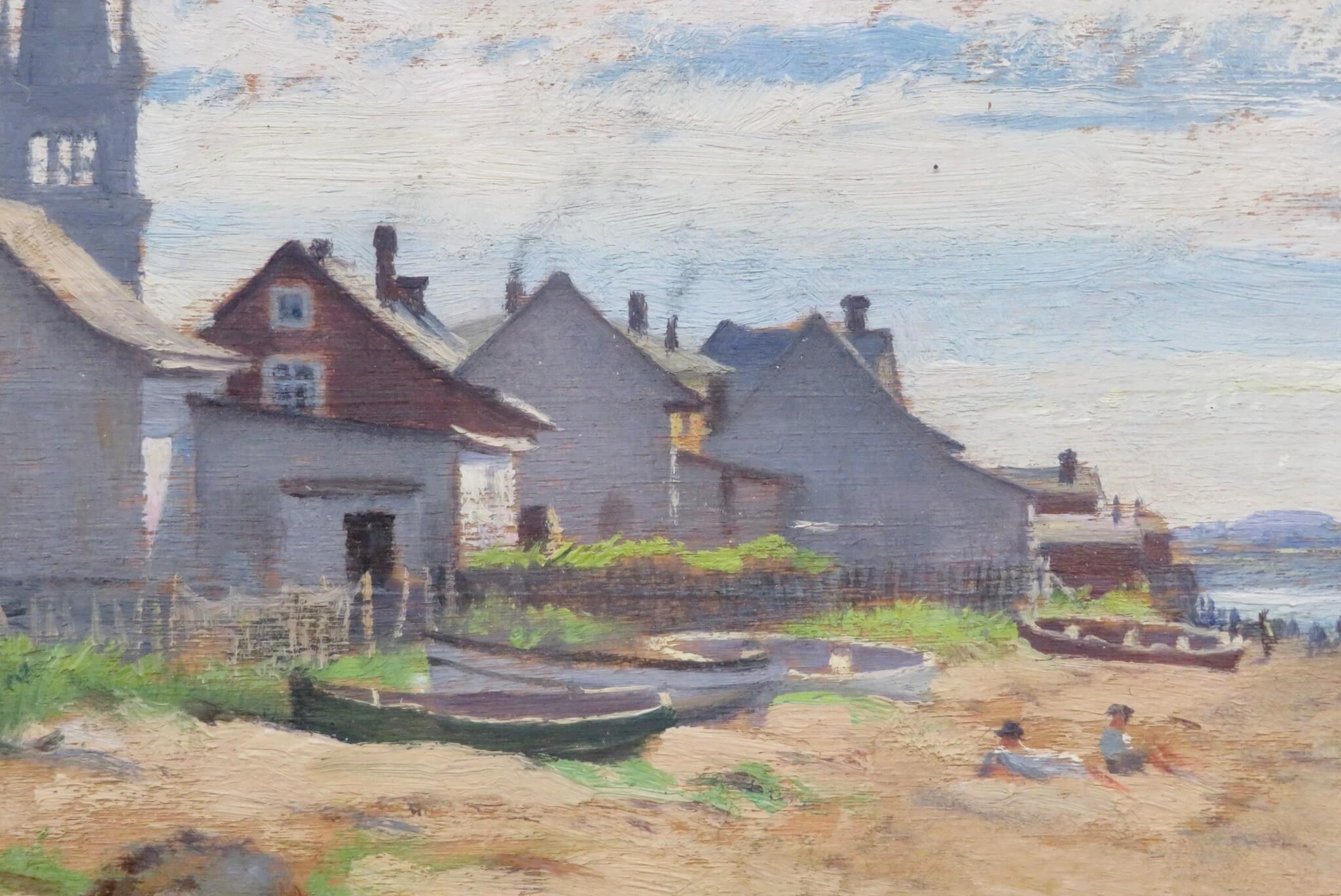 Canadian Antique Oil Painting BAIE DES SABLES QUEBEC BY Kenneth Forbes OC RCA For Sale 2