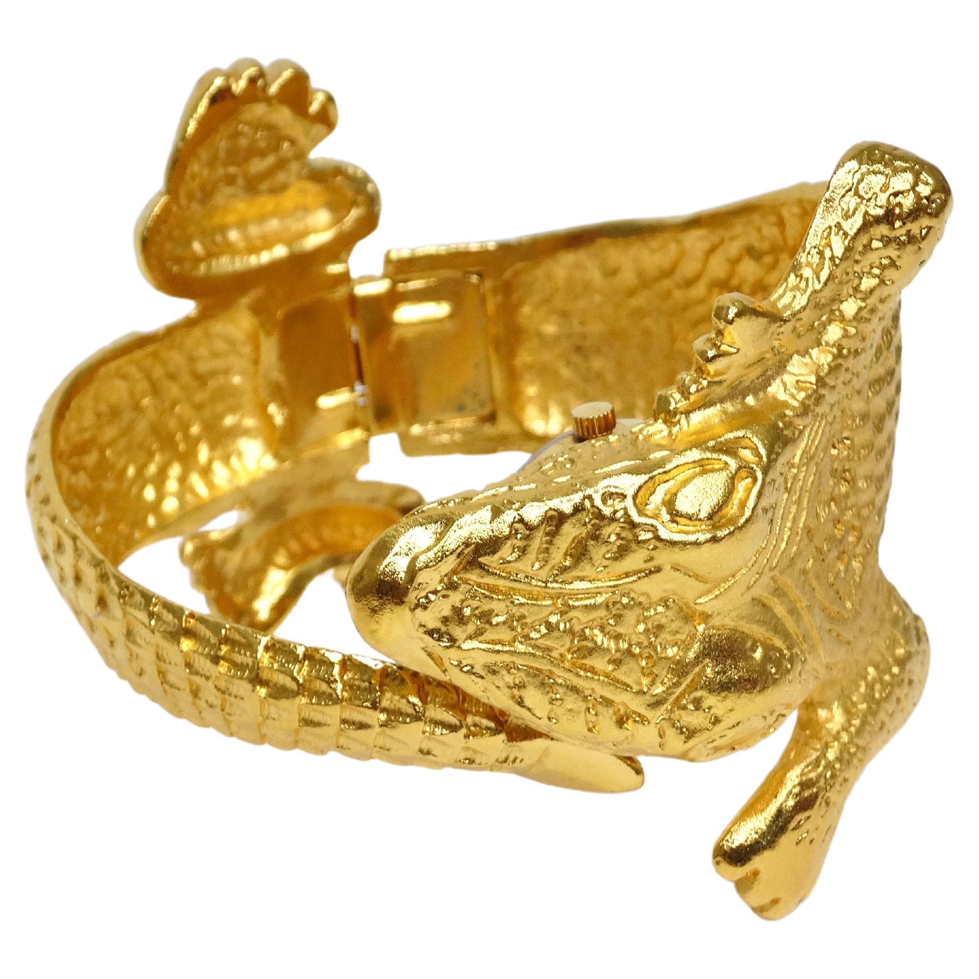 Kenneth Lane Alligator Watch Bracelet