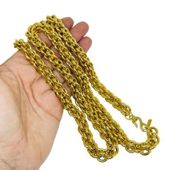 KENNETH LANE signiert Vintage Gold Ton massive Kette Designer Halskette