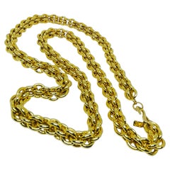 KENNETH LANE signiert Vintage Gold Ton massive Kette Designer Halskette