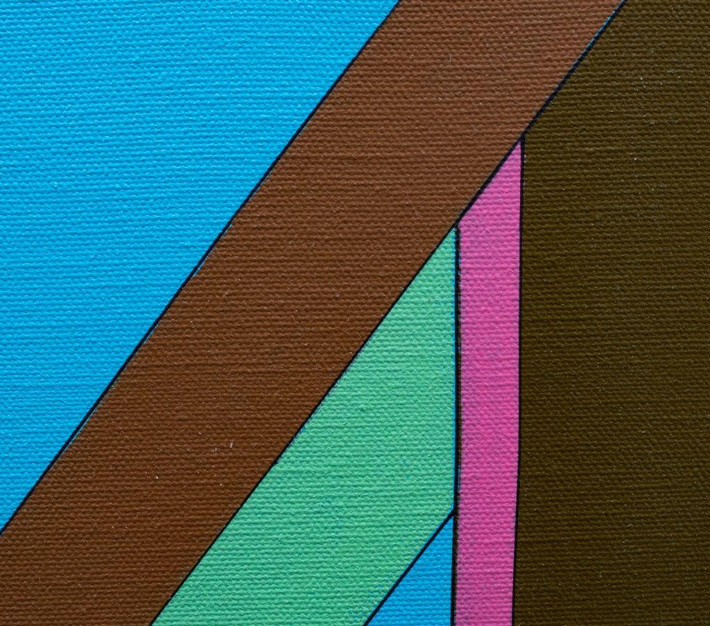 Kenneth Licht Geometrisches Acryl auf Leinwand im Angebot 3