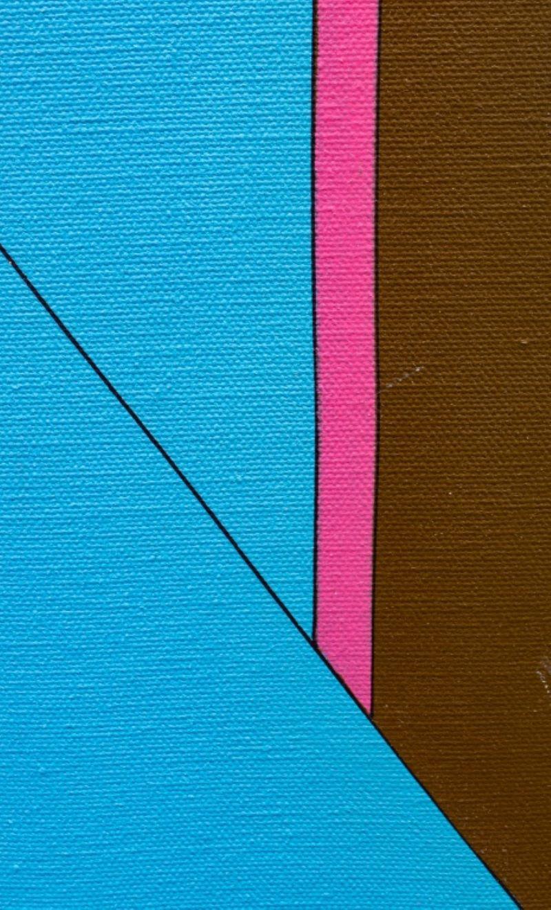 Kenneth Licht Geometrisches Acryl auf Leinwand im Angebot 4