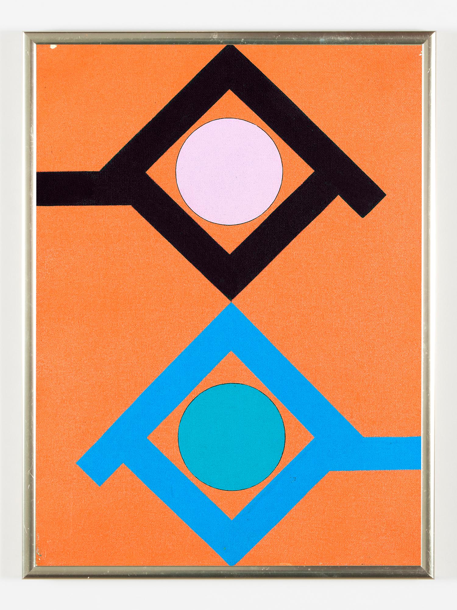 Mid-20th Century Kenneth Licht Geometric Paintings