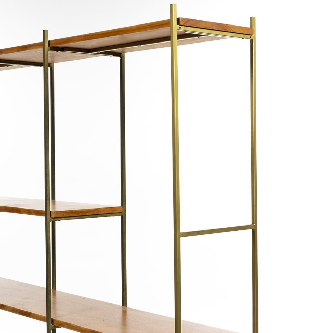American Kenneth Lind Mid-Century Wood & Metal Room Divider, circa 1950s For Sale