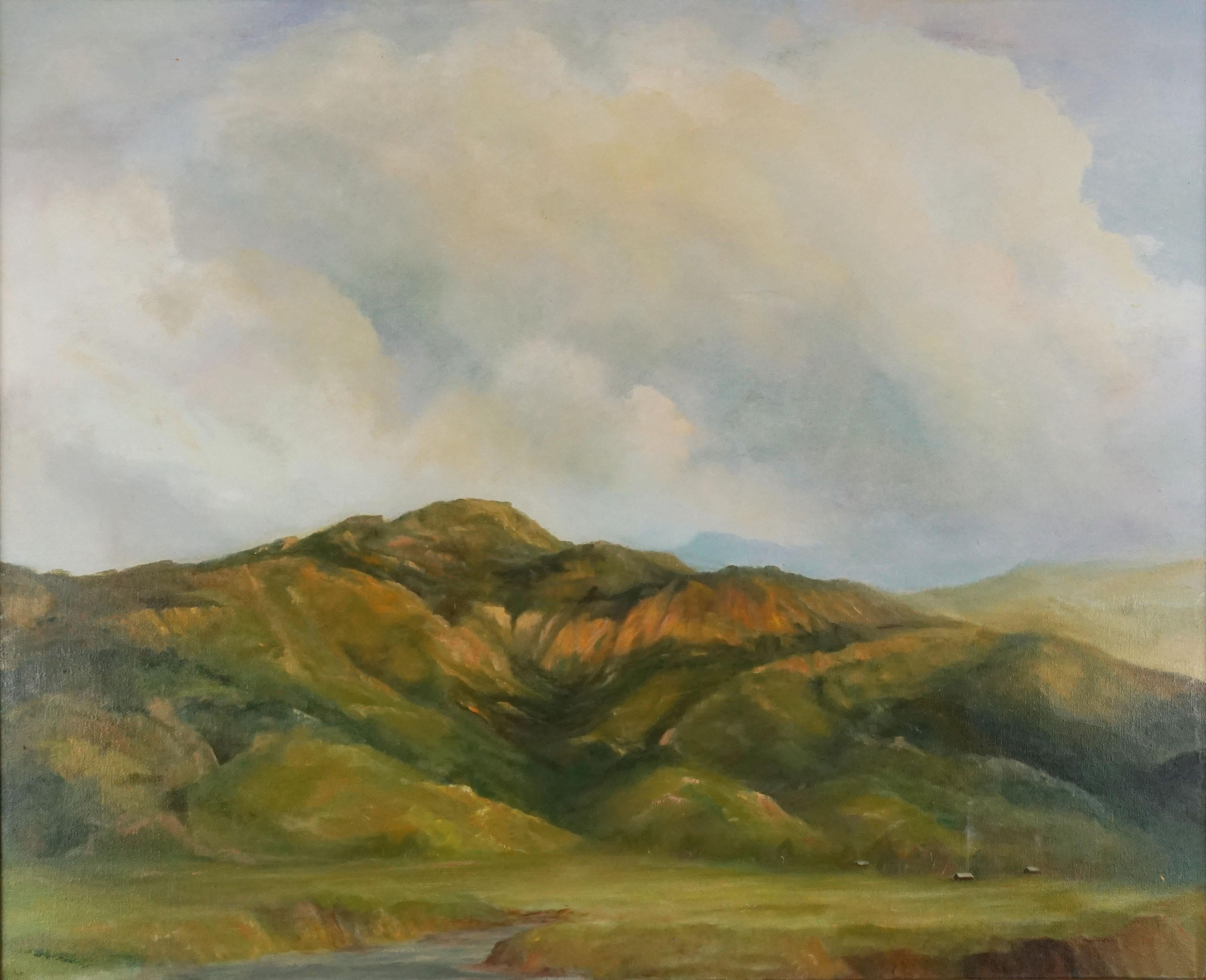 California Central Coast Foothills Landscape - Painting by Kenneth Lucas