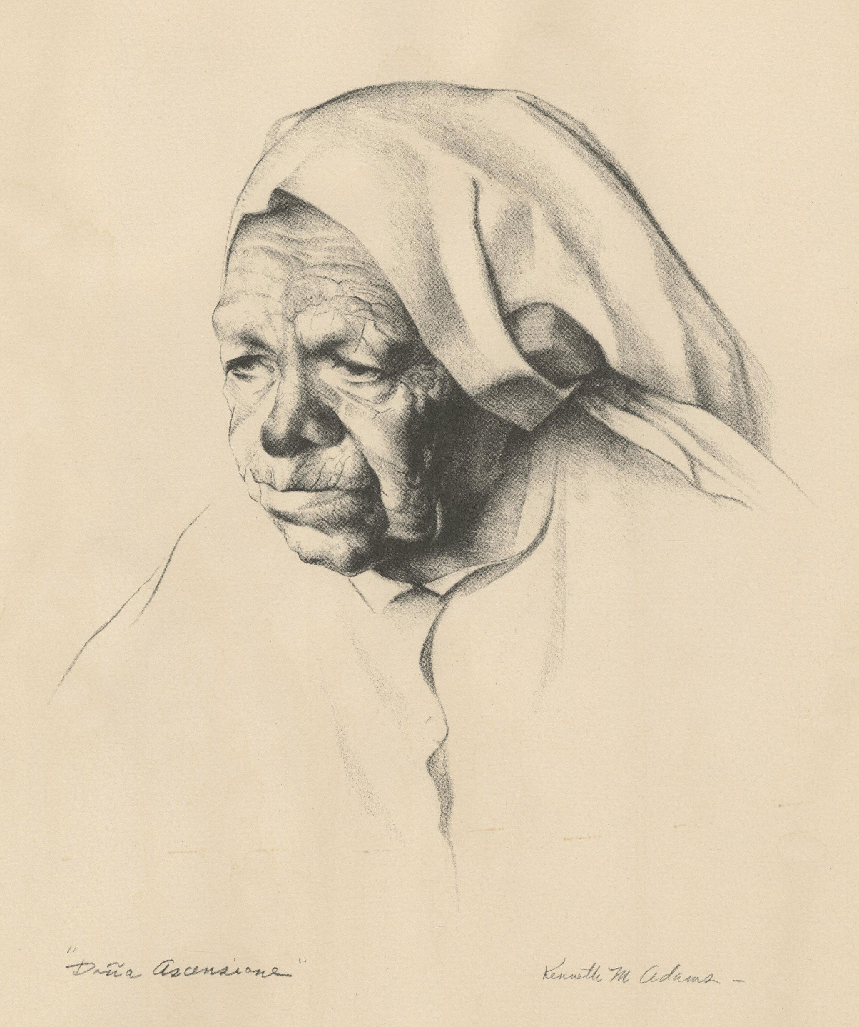 Kenneth M. Adams Portrait Print - Dona Ascensione