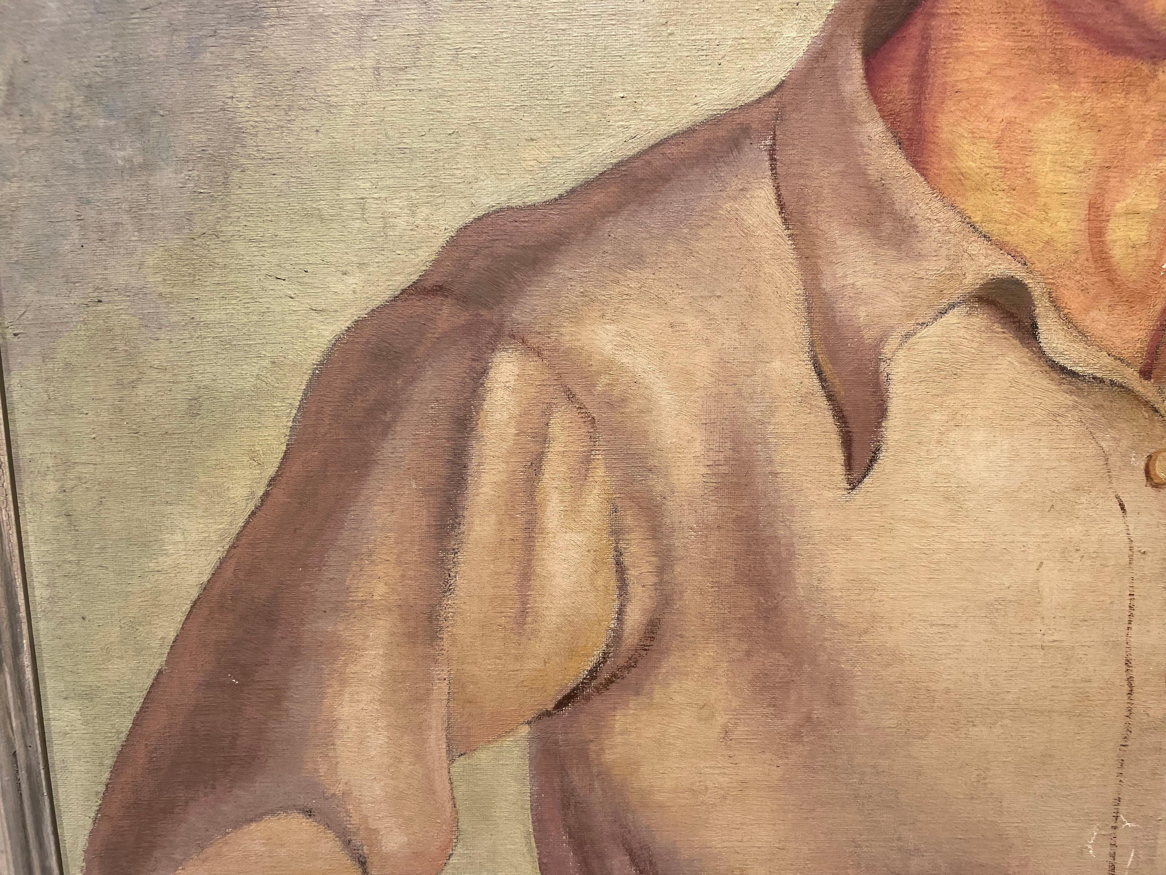 Self Portrait of the Artist, Early 20th Century Oil Painting, Cleveland Artist For Sale 10