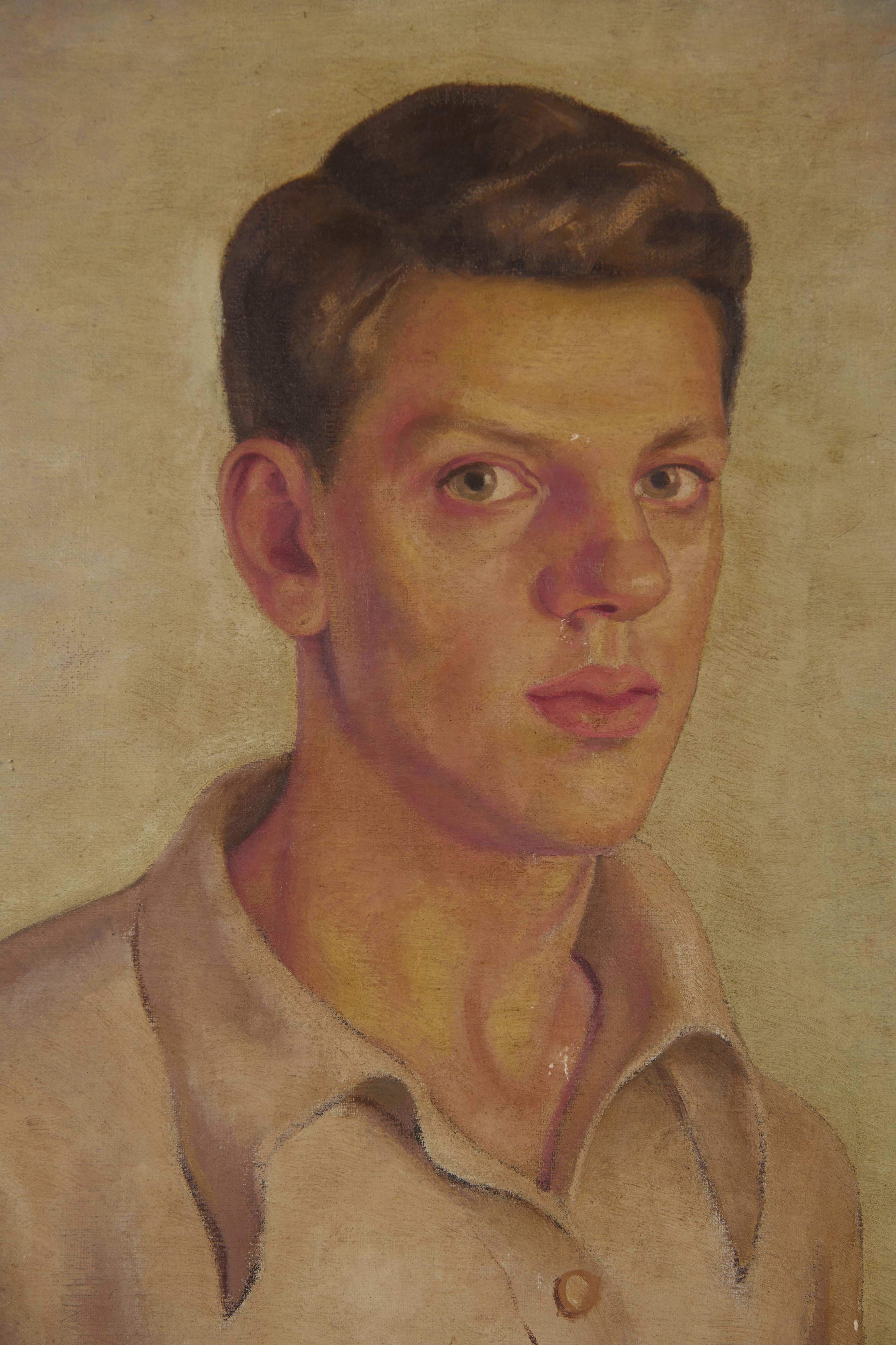 Kenneth Marcus Hugh (American, 1916-2011)
Self Portrait
Oil on canvas
Signed lower right and dated ’36
33 x 27 inches
39 x 33 inches, framed

Kenneth Marcus Hugh was born August 14, 1916. He started painting at the age of 5 and took private art