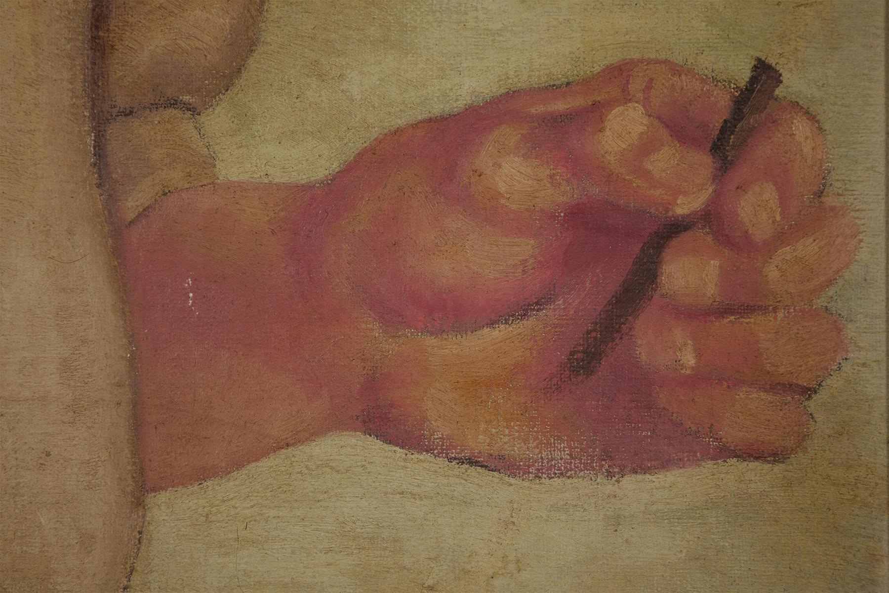 Self Portrait of the Artist, Early 20th Century Oil Painting, Cleveland Artist For Sale 2