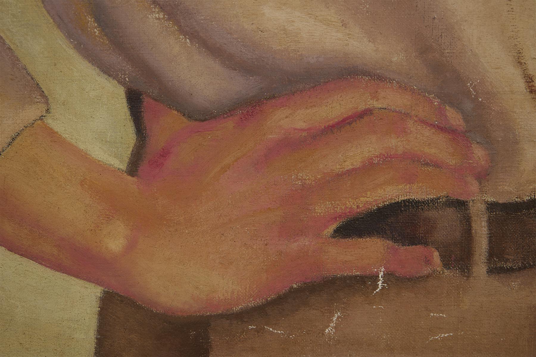 Self Portrait of the Artist, Early 20th Century Oil Painting, Cleveland Artist For Sale 3
