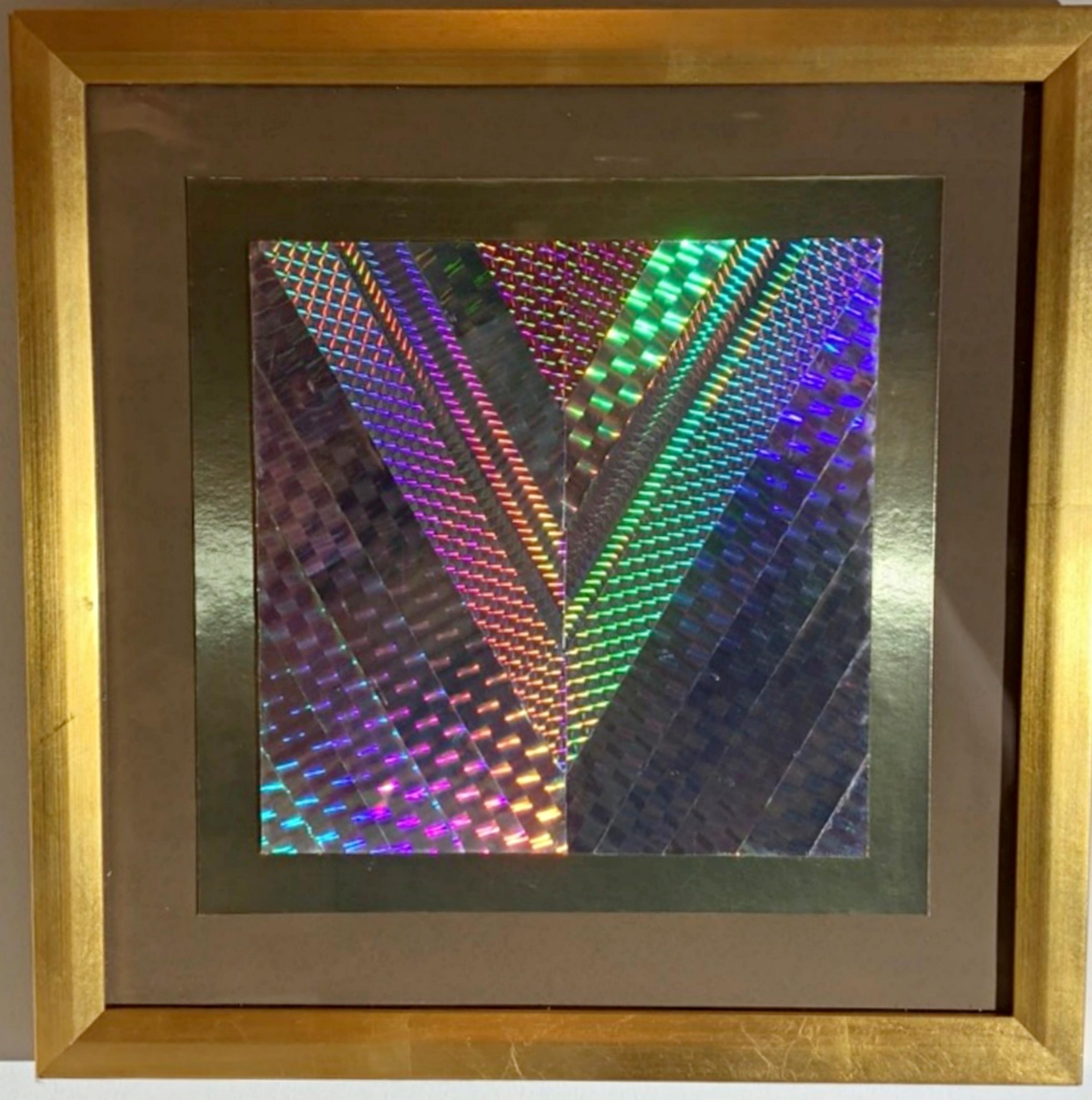 Untitled Chevron Collage, de-accessioned from the Honolulu Museum of Art  - Abstract Geometric Mixed Media Art by Kenneth Noland