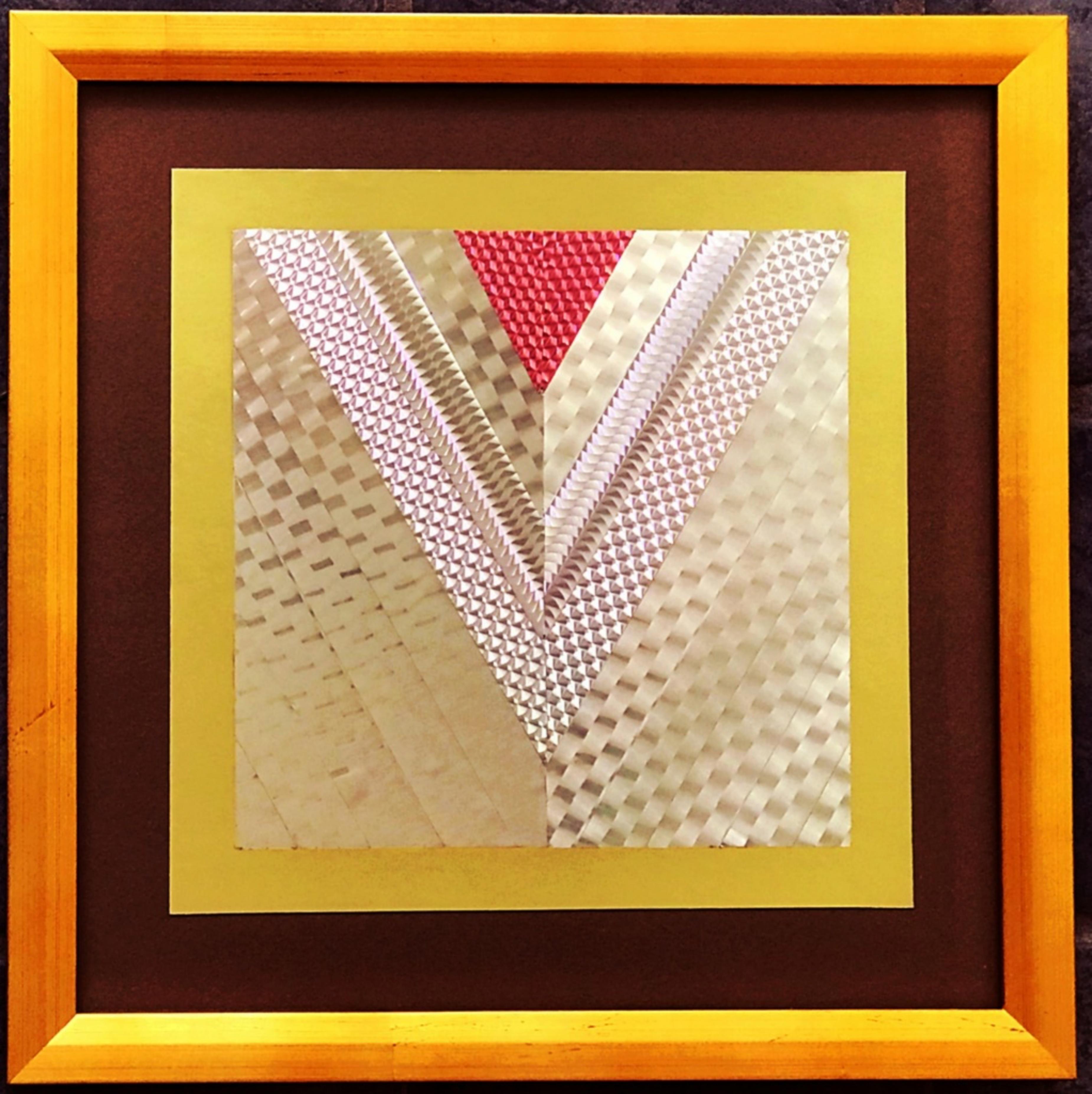 Untitled Chevron Collage, de-accessioned from the Honolulu Museum of Art  - Mixed Media Art by Kenneth Noland