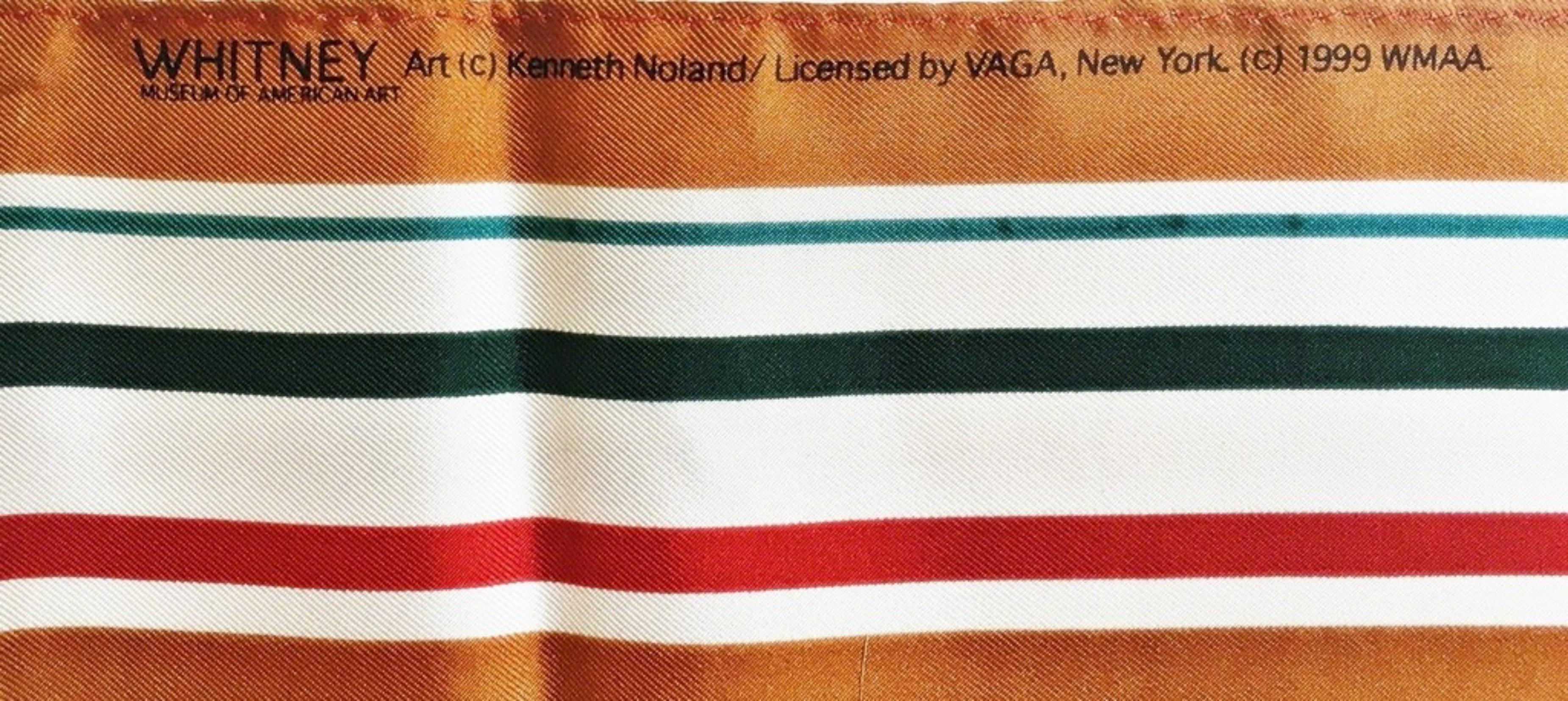 Untitled Whitney Museum Scarf Color Field Geometric Abstraction Limited Edition - Beige Abstract Print by Kenneth Noland