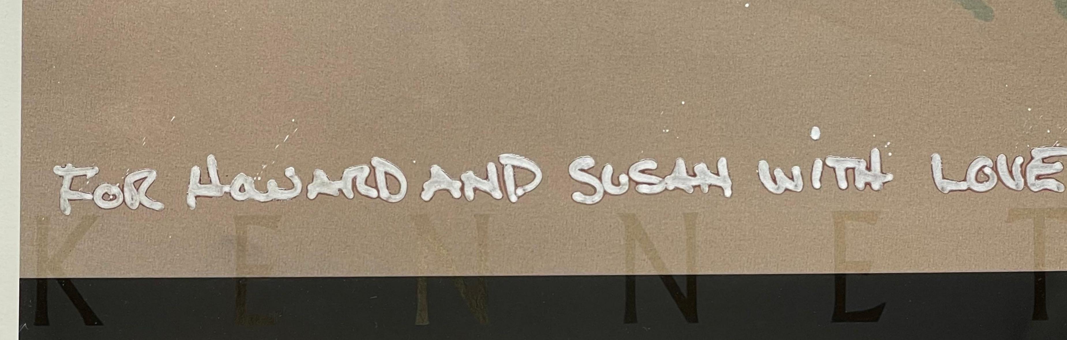 Kenneth Noland
Untitled Target, 2001
Acrylic paint on offset lithograph paper
Signed, dated, and dedicated along lower edge: For Howard and Susan with Love Kenneth Noland 6.10.01
Framed
This original acrylic target painting on offset lithograph