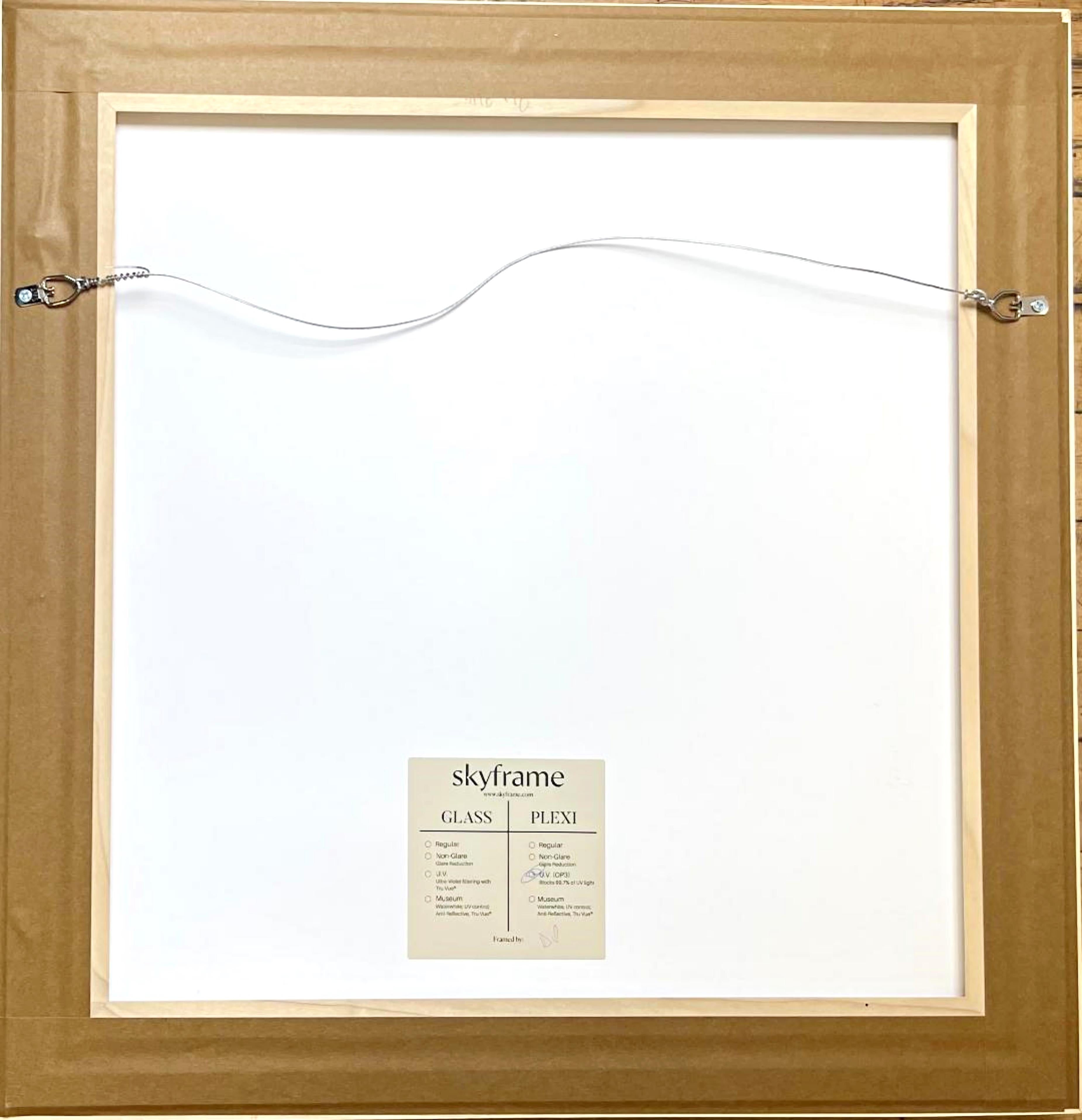 Target acrylic on paper geometric Color Field painting signed & inscribed Framed For Sale 2